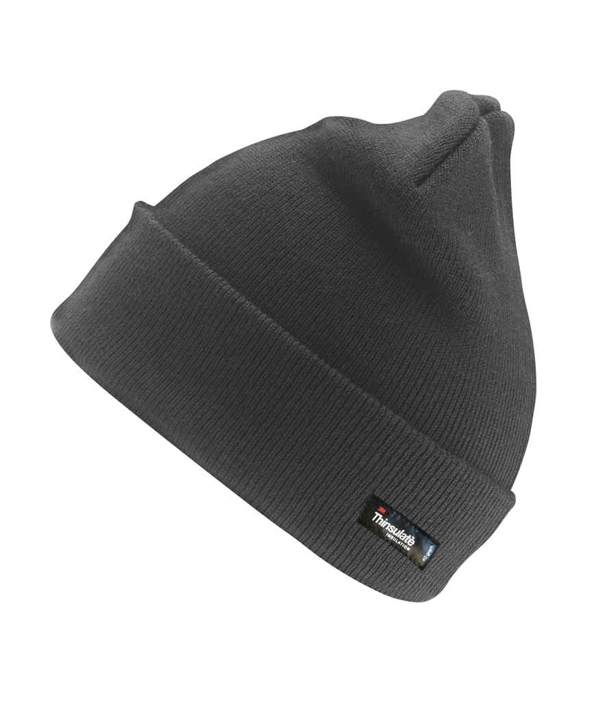Result Woolly Ski Hat with Thinsulate Insulation in ONE Charcoal by Result Winter Essentials — Custom branded clothing by Print Press, featuring premium embroidery produced in our specialist print lab in the UK.