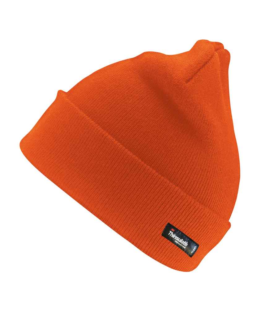Result Woolly Ski Hat with Thinsulate Insulation in ONE Fluorescent Orange by Result Winter Essentials — Custom branded clothing by Print Press, featuring premium embroidery produced in our specialist print lab in the UK.