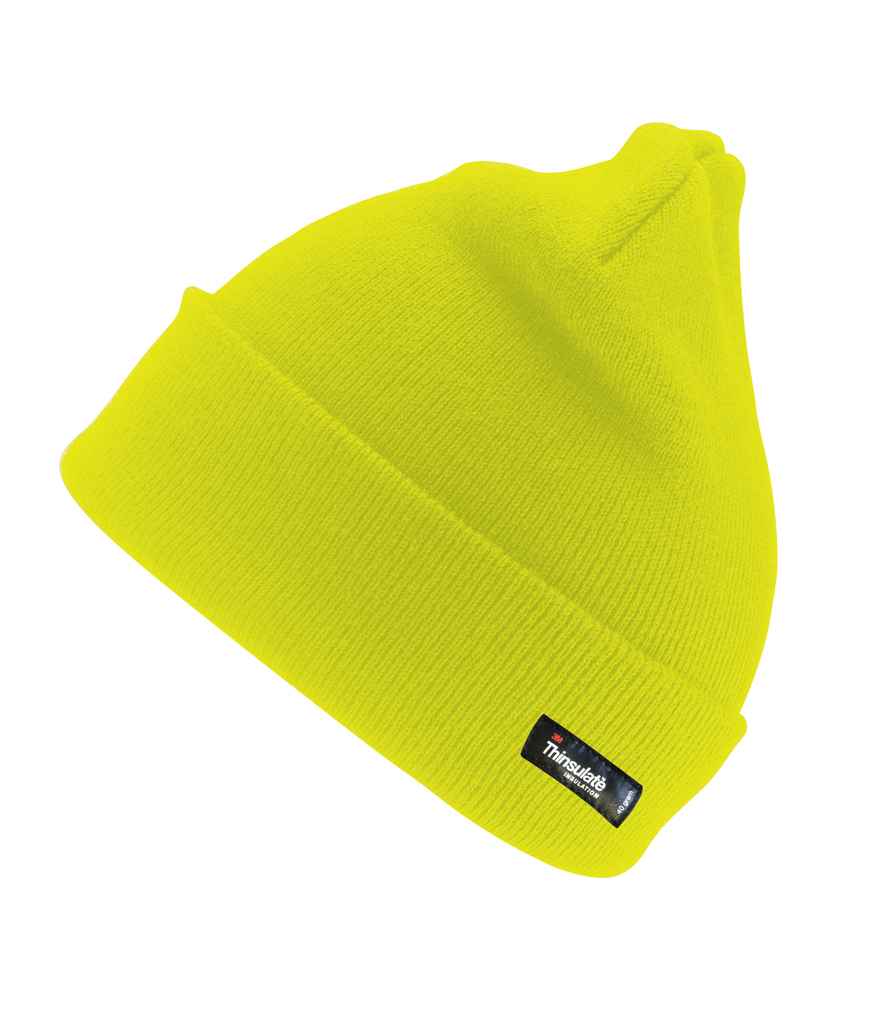 Result Woolly Ski Hat with Thinsulate Insulation in ONE Fluorescent Yellow by Result Winter Essentials — Custom branded clothing by Print Press, featuring premium embroidery produced in our specialist print lab in the UK.