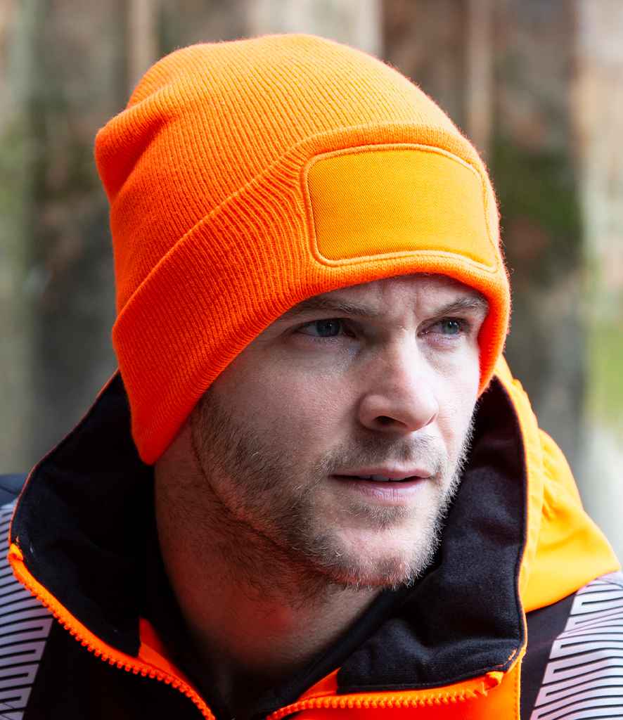 Result Double Knit Thinsulate Printers Beanie in ONE Fluorescent Orange by Result Winter Essentials — Custom branded clothing by Print Press, featuring premium embroidery produced in our specialist print lab in the UK.