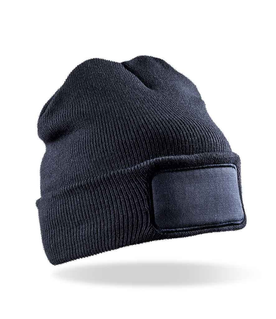 Result Double Knit Thinsulate Printers Beanie in ONE Navy by Result Winter Essentials — Custom branded clothing by Print Press, featuring premium embroidery produced in our specialist print lab in the UK.