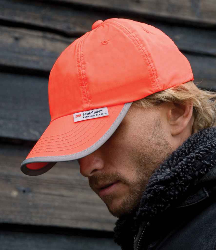 Result High-Viz Cap in ONE Fluorescent Orange by Result Headwear — Custom branded clothing by Print Press, featuring premium embroidery produced in our specialist print lab in the UK.