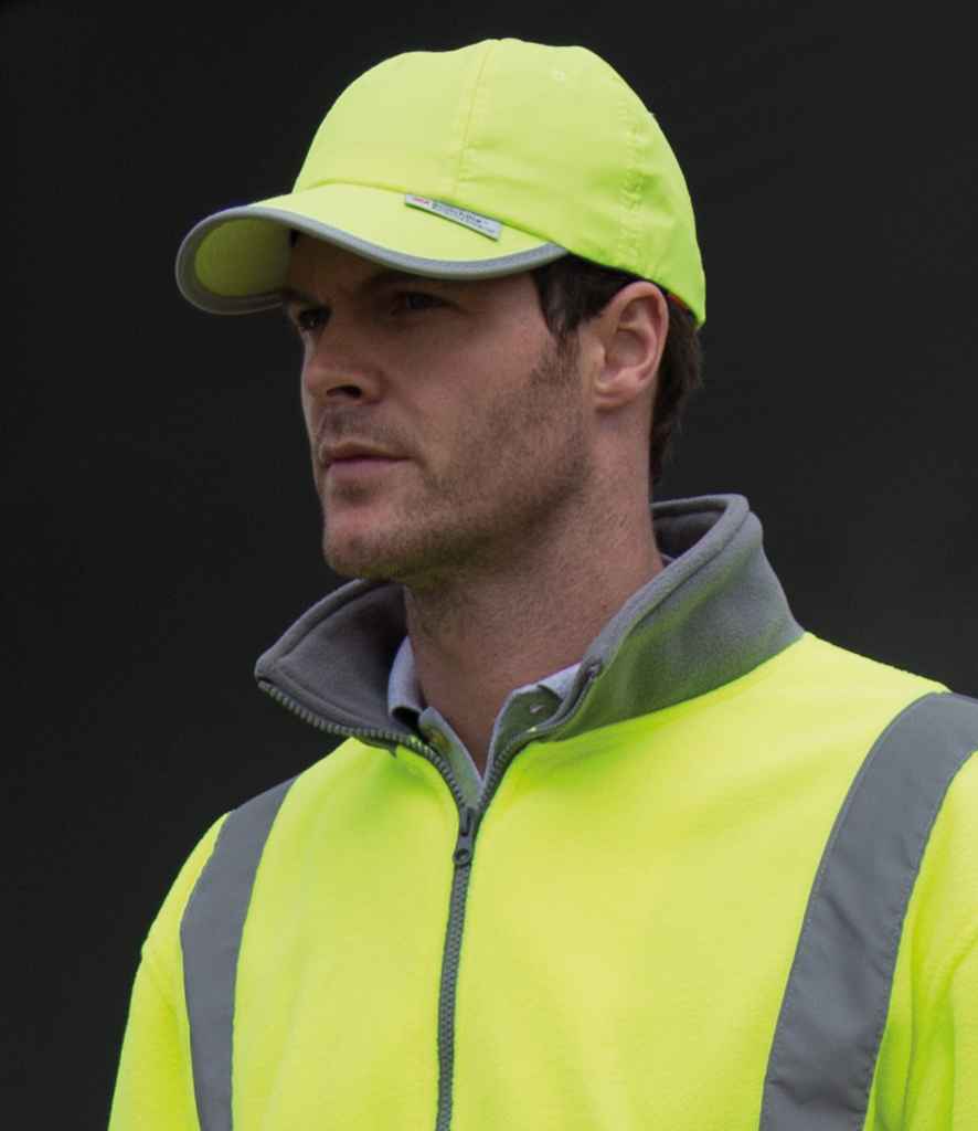 Result High-Viz Cap in ONE Fluorescent Yellow by Result Headwear — Custom branded clothing by Print Press, featuring premium embroidery produced in our specialist print lab in the UK.