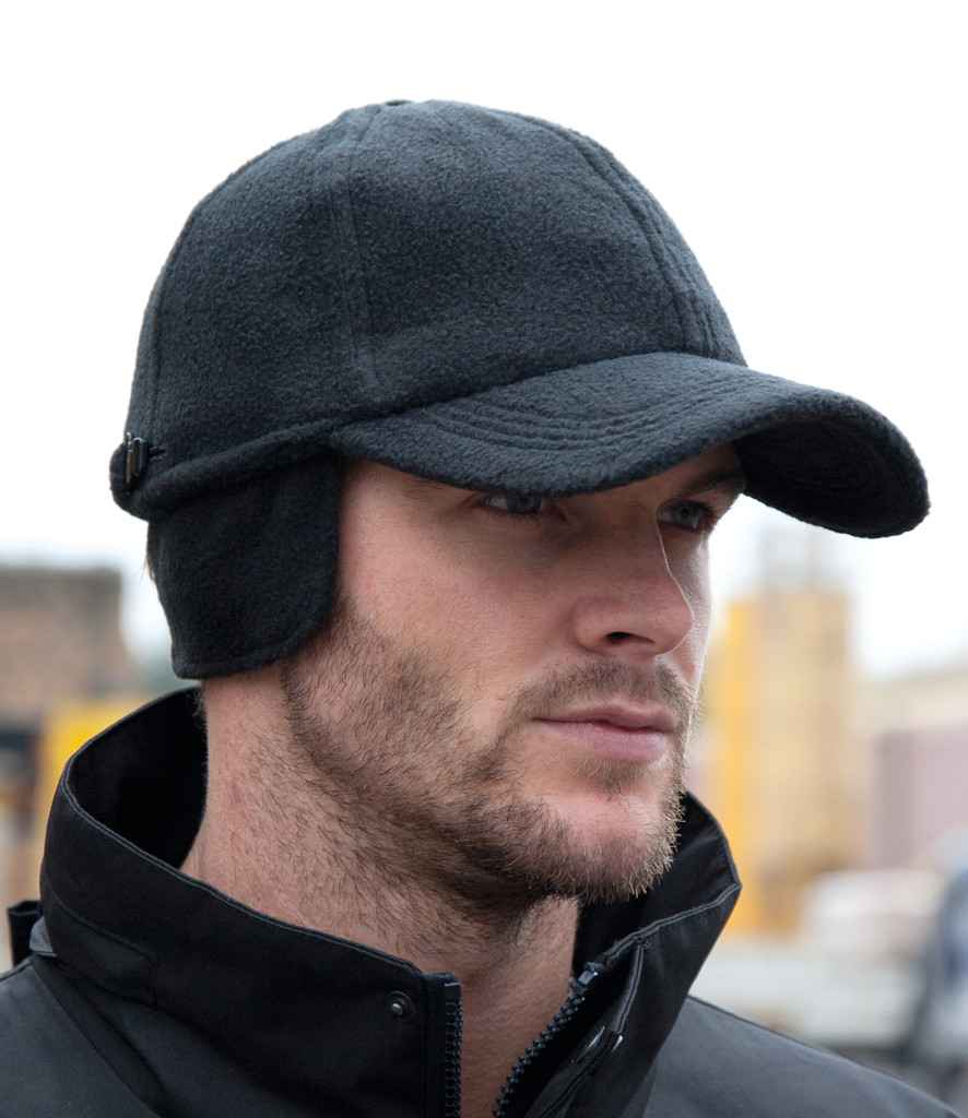 Result Polartherm Cap in ONE Black by Result Winter Essentials — Custom branded clothing by Print Press, featuring premium embroidery produced in our specialist print lab in the UK.