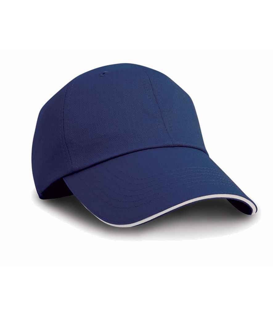 Result Herringbone Cap in ONE Navy White by Result Headwear — Custom branded clothing by Print Press, featuring premium embroidery produced in our specialist print lab in the UK.