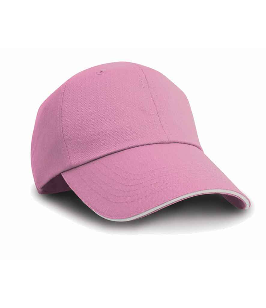 Result Herringbone Cap in ONE Pink White by Result Headwear — Custom branded clothing by Print Press, featuring premium embroidery produced in our specialist print lab in the UK.