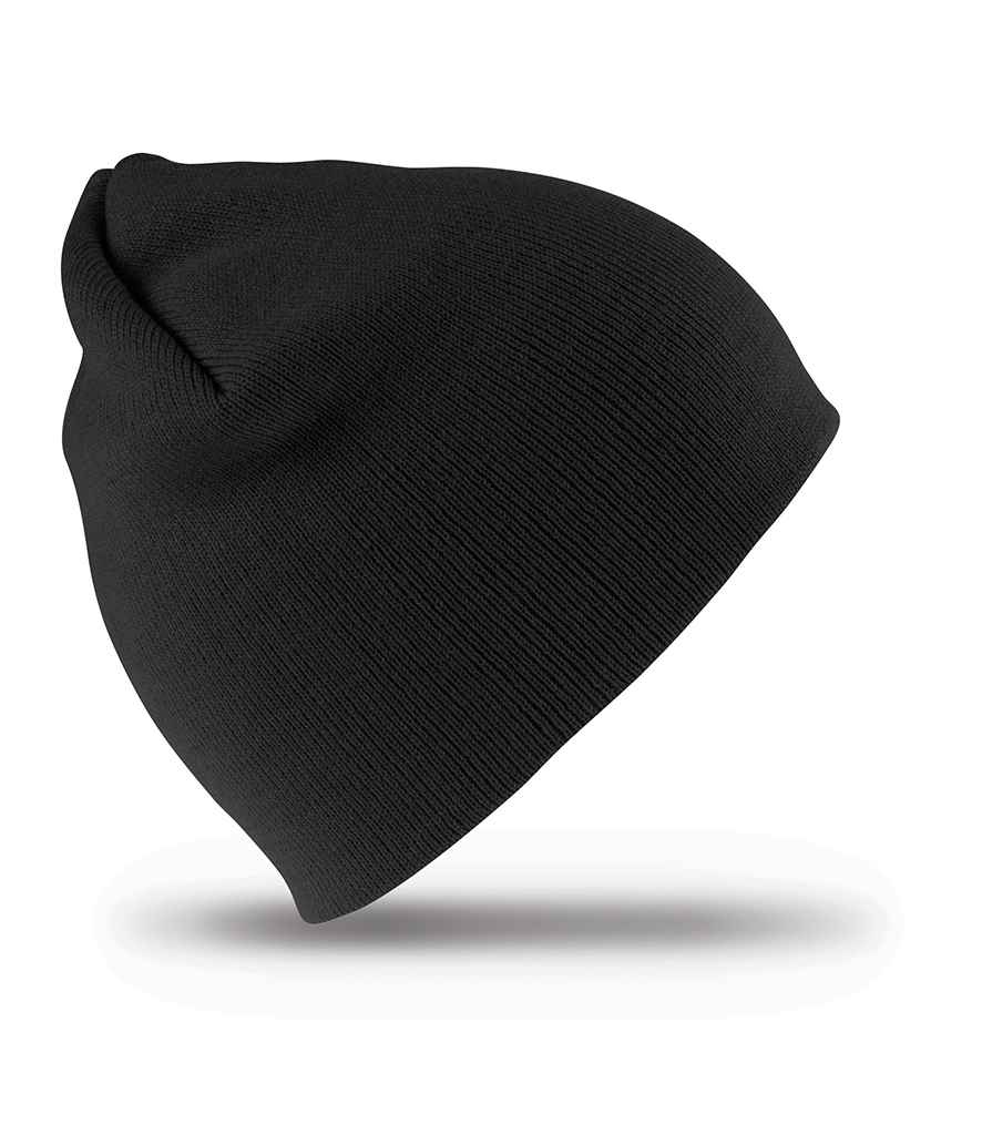 Result Soft Feel Acrylic Hat in ONE Black by Result Winter Essentials — Custom branded clothing by Print Press, featuring premium embroidery produced in our specialist print lab in the UK.