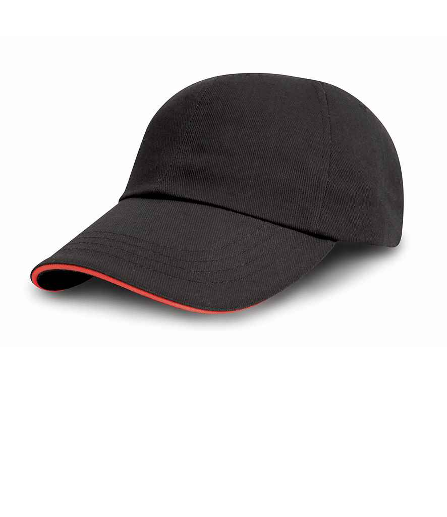 Result Printer Embroiderers Cap in ONE Black by Result Headwear — Custom branded clothing by Print Press, featuring premium embroidery produced in our specialist print lab in the UK.