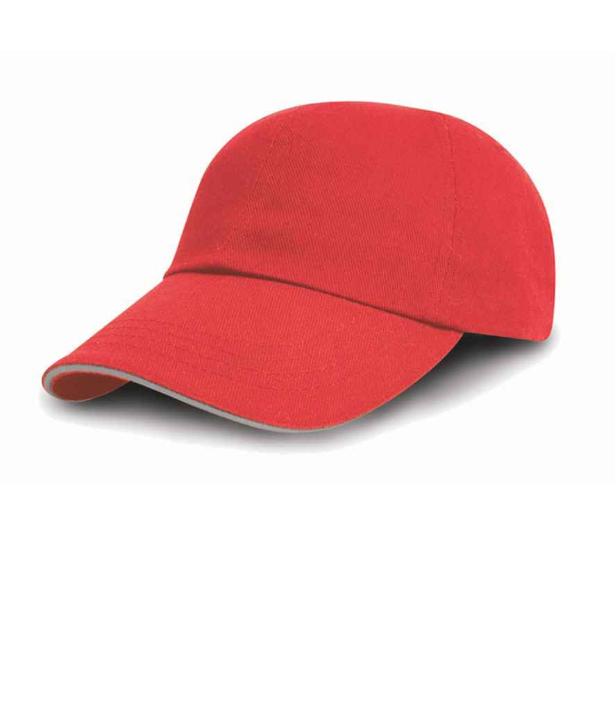 Result Printer Embroiderers Cap in ONE Red by Result Headwear — Custom branded clothing by Print Press, featuring premium embroidery produced in our specialist print lab in the UK.