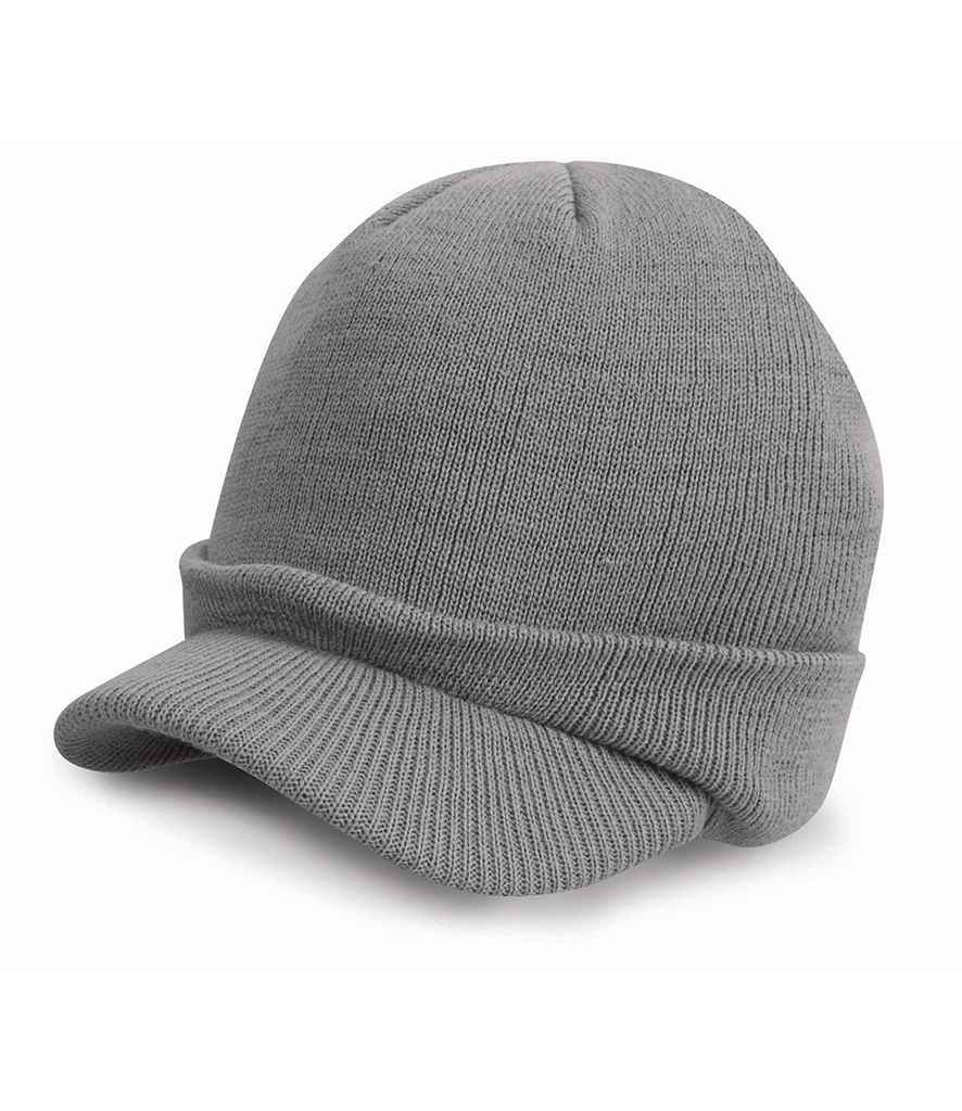 Result Esco Army Knitted Hat in ONE Cool Grey by Result Winter Essentials — Custom branded clothing by Print Press, featuring premium embroidery produced in our specialist print lab in the UK.