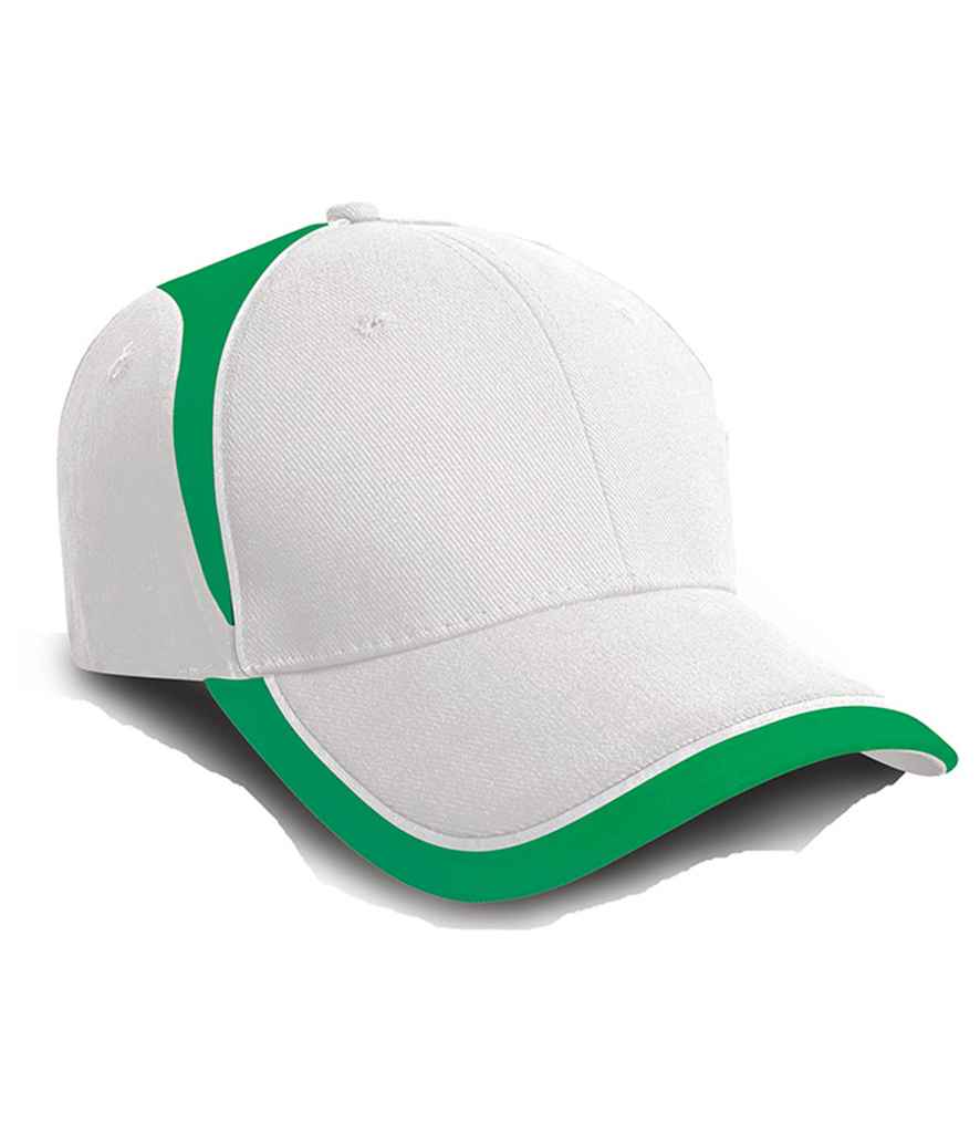 Result National Cap in ONE White Emerald by Result Headwear — Custom branded clothing by Print Press, featuring premium embroidery produced in our specialist print lab in the UK.