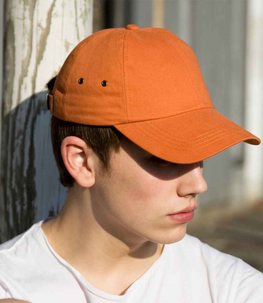 Result Plush Cap in ONE Orange by Result Headwear — Custom branded clothing by Print Press, featuring premium embroidery produced in our specialist print lab in the UK.