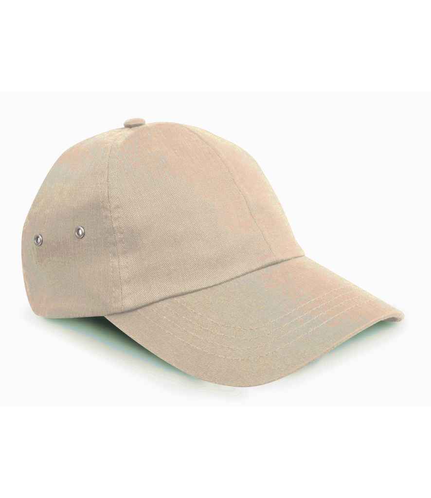 Result Plush Cap in ONE Putty by Result Headwear — Custom branded clothing by Print Press, featuring premium embroidery produced in our specialist print lab in the UK.
