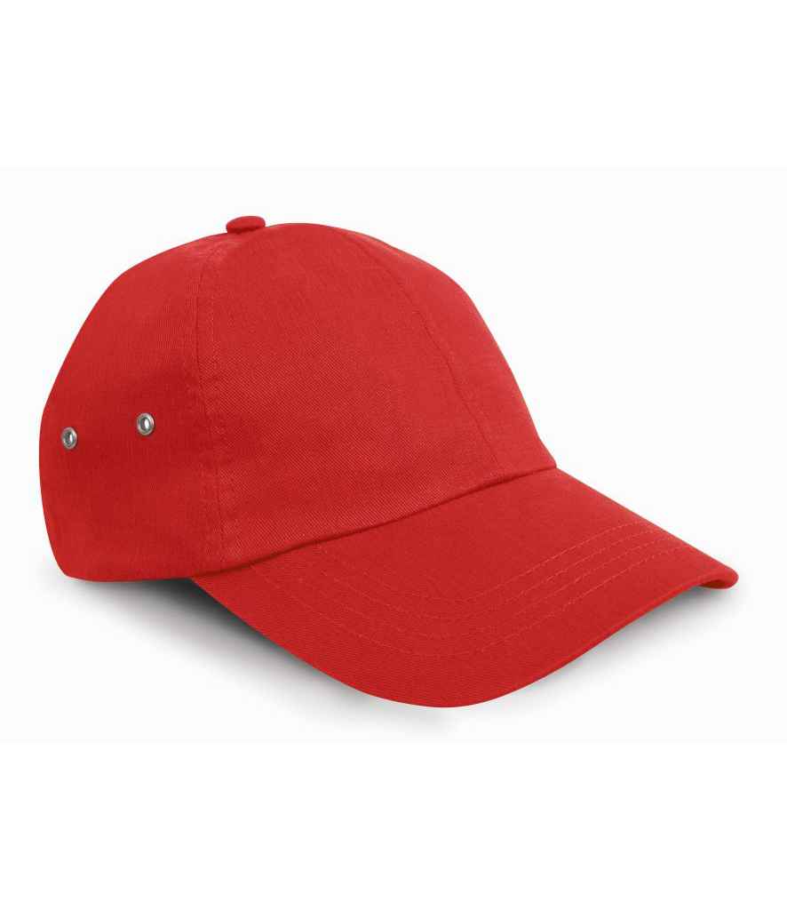 Result Plush Cap in REG Red by Result Headwear — Custom branded clothing by Print Press, featuring premium embroidery produced in our specialist print lab in the UK.