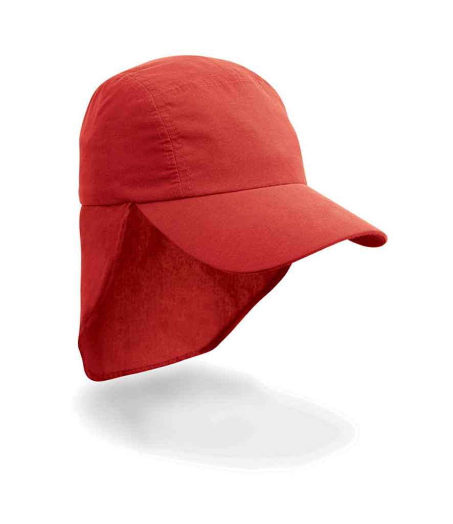 Result Kids Legionnaires Cap in ONE Red by Result Headwear — Custom branded clothing by Print Press, featuring premium embroidery produced in our specialist print lab in the UK.