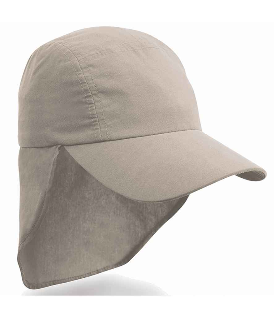 Result Legionnaires Cap in ONE Khaki by Result Headwear — Custom branded clothing by Print Press, featuring premium embroidery produced in our specialist print lab in the UK.