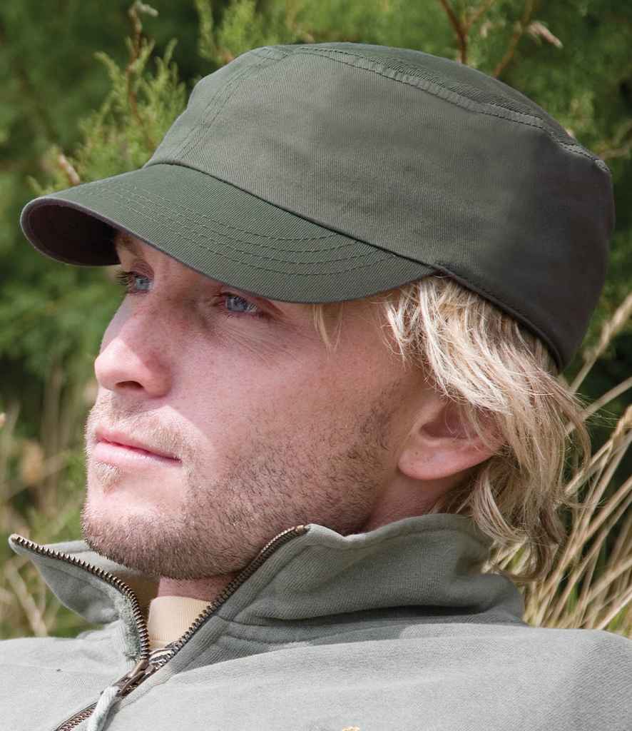 Result Urban Trooper Lightweight Cap in ONE Olive Green by Result Headwear — Custom branded clothing by Print Press, featuring premium embroidery produced in our specialist print lab in the UK.