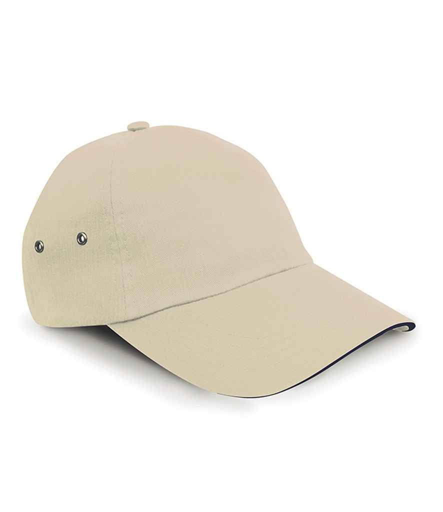 Result Plush Cotton 5 Panel Cap in ONE Putty by Result Headwear — Custom branded clothing by Print Press, featuring premium embroidery produced in our specialist print lab in the UK.