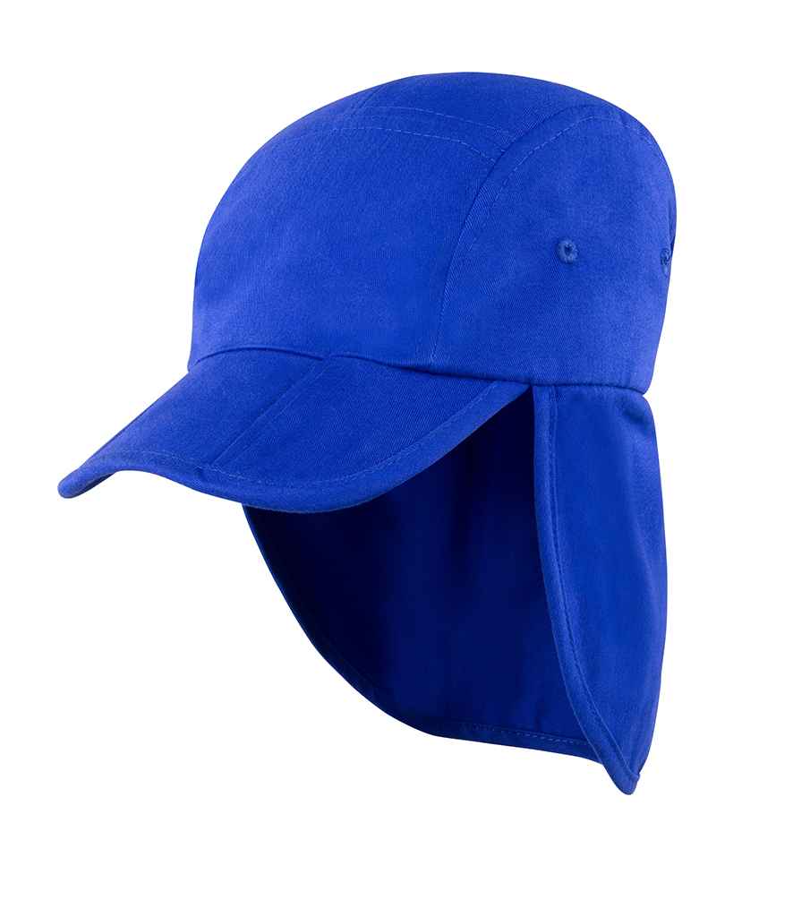Result Fold Up Legionnaires Cap in ONE Royal Blue by Result Headwear — Custom branded clothing by Print Press, featuring premium embroidery produced in our specialist print lab in the UK.