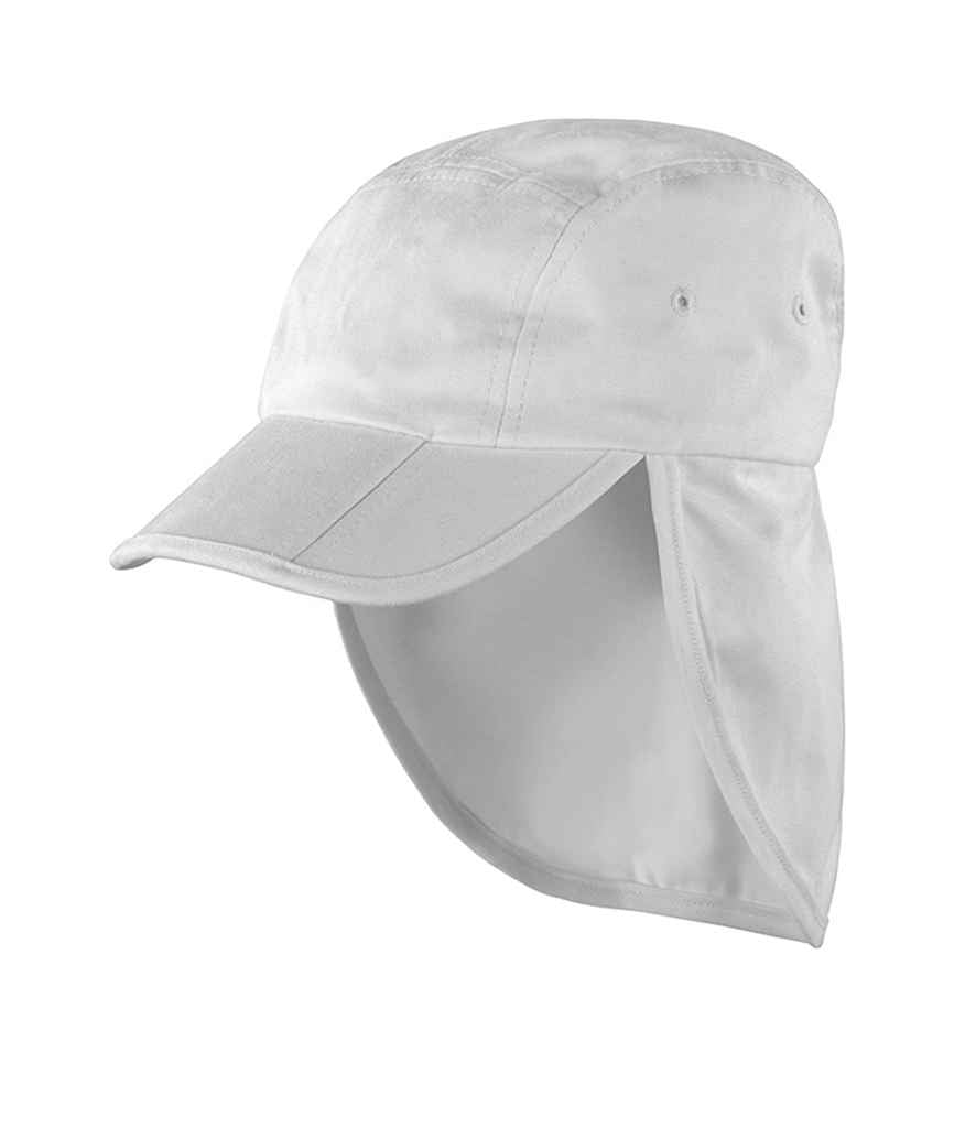 Result Fold Up Legionnaires Cap in ONE White by Result Headwear — Custom branded clothing by Print Press, featuring premium embroidery produced in our specialist print lab in the UK.