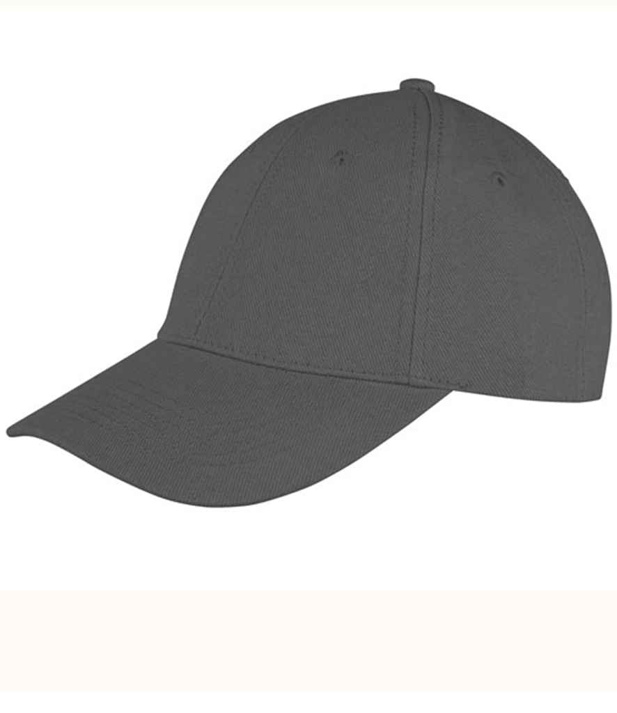 Result Memphis Brushed Cotton Cap in ONE Charcoal by Result Headwear — Custom branded clothing by Print Press, featuring premium embroidery produced in our specialist print lab in the UK.