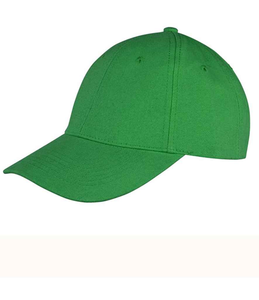Result Memphis Brushed Cotton Cap in ONE Emerald by Result Headwear — Custom branded clothing by Print Press, featuring premium embroidery produced in our specialist print lab in the UK.