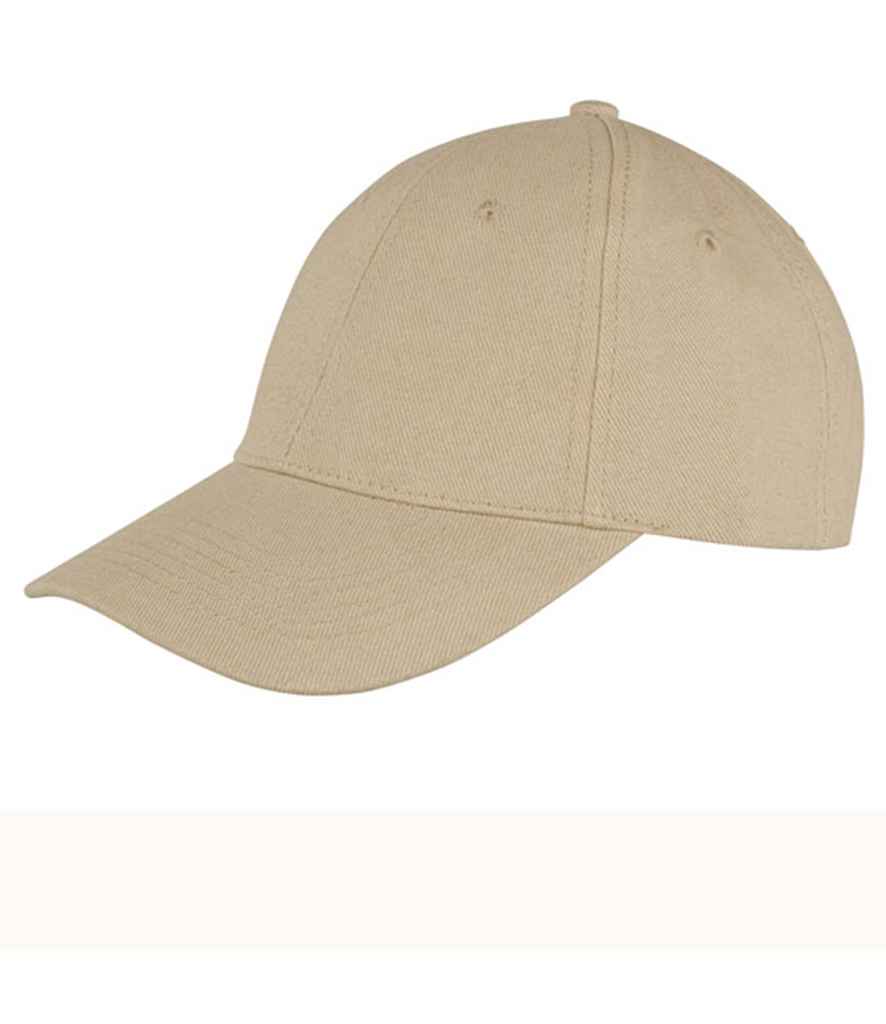 Result Memphis Brushed Cotton Cap in ONE Khaki by Result Headwear — Custom branded clothing by Print Press, featuring premium embroidery produced in our specialist print lab in the UK.