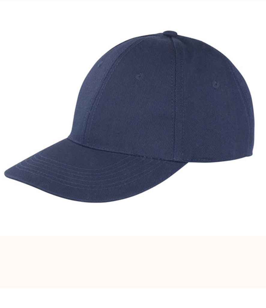 Result Memphis Brushed Cotton Cap in ONE Navy by Result Headwear — Custom branded clothing by Print Press, featuring premium embroidery produced in our specialist print lab in the UK.