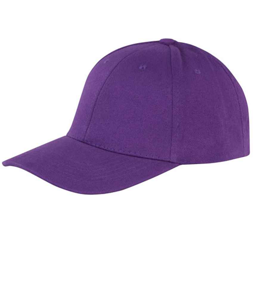 Result Memphis Brushed Cotton Cap in ONE Purple by Result Headwear — Custom branded clothing by Print Press, featuring premium embroidery produced in our specialist print lab in the UK.