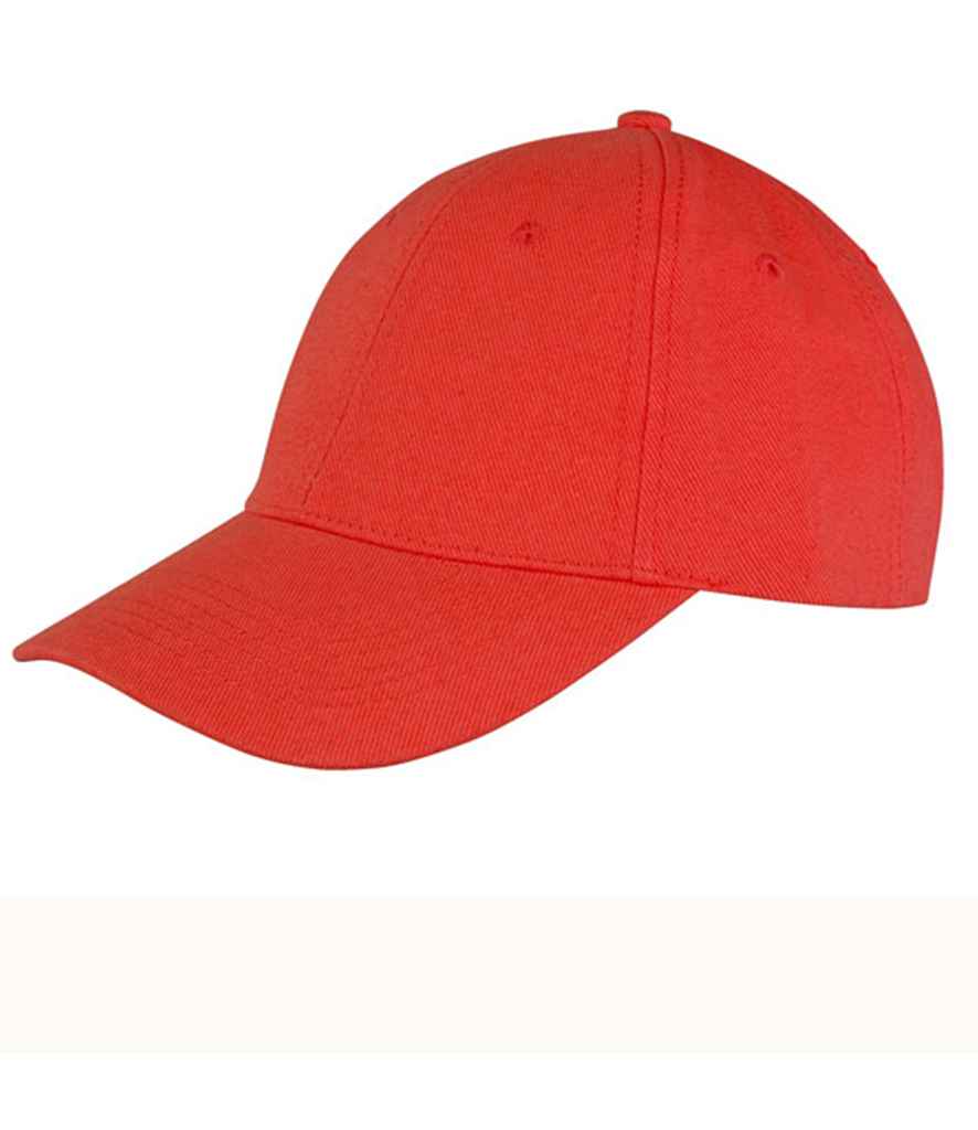 Result Memphis Brushed Cotton Cap in ONE Red by Result Headwear — Custom branded clothing by Print Press, featuring premium embroidery produced in our specialist print lab in the UK.