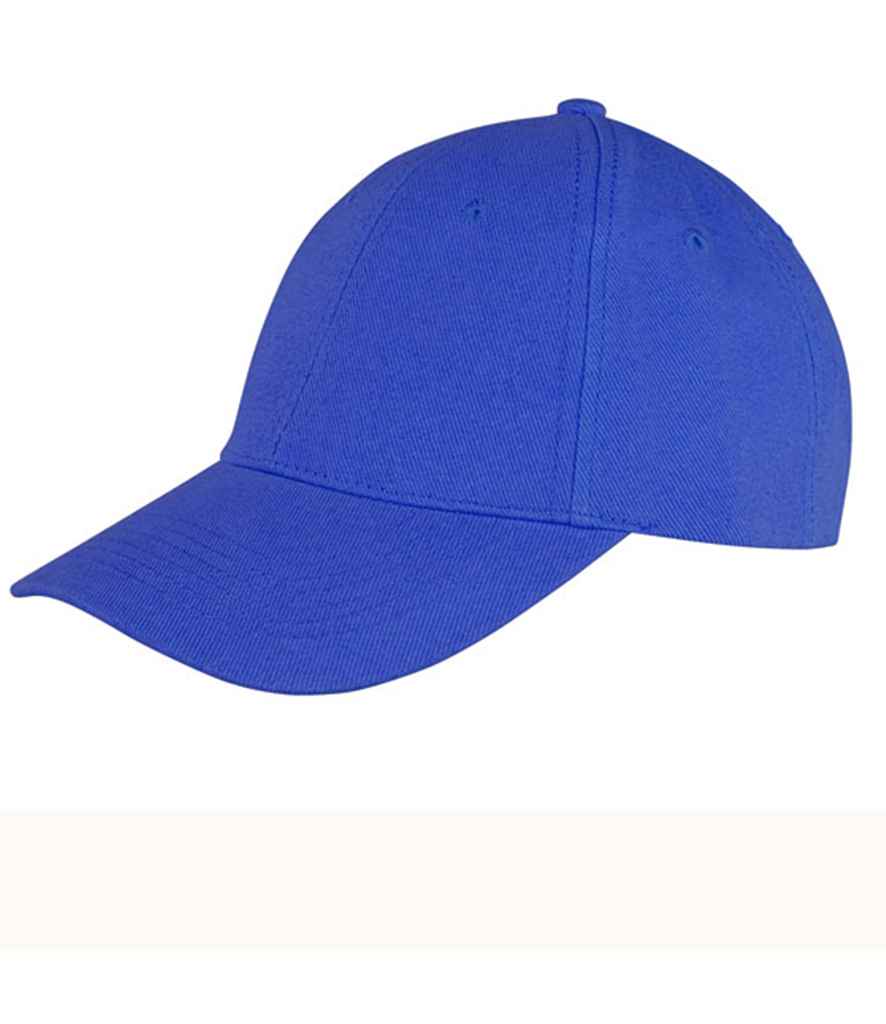 Result Memphis Brushed Cotton Cap in ONE Royal Blue by Result Headwear — Custom branded clothing by Print Press, featuring premium embroidery produced in our specialist print lab in the UK.