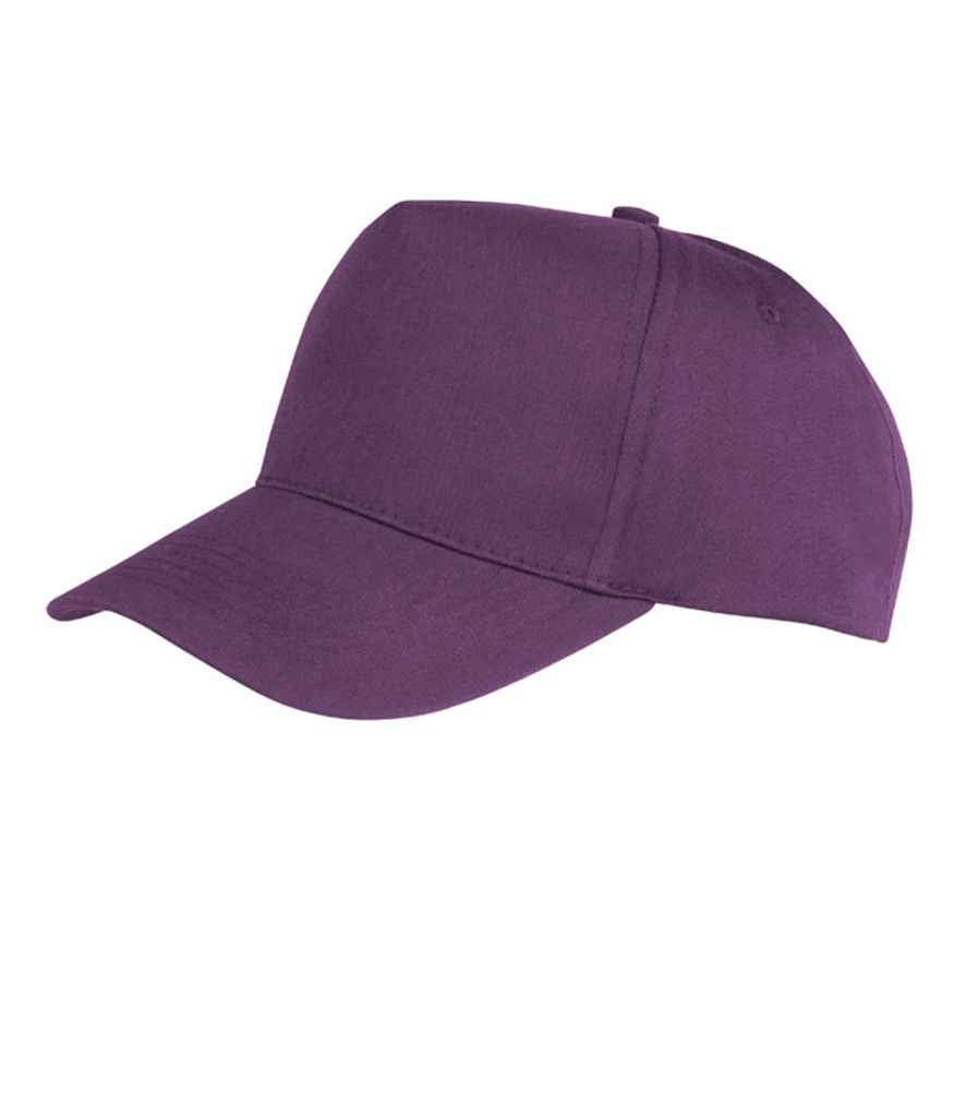 Result Boston 5 Panel Printers Cap in ONE Purple by Result Headwear — Custom branded clothing by Print Press, featuring premium embroidery produced in our specialist print lab in the UK.