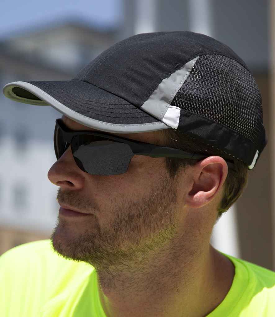 Spiro Sport Cap in ONE Black White by Spiro — Custom branded clothing by Print Press, featuring premium embroidery produced in our specialist print lab in the UK.
