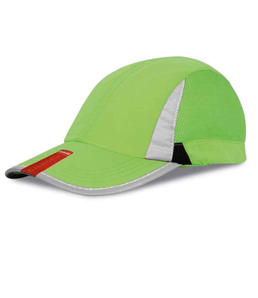 Spiro Sport Cap in ONE Lime Green Black by Spiro — Custom branded clothing by Print Press, featuring premium embroidery produced in our specialist print lab in the UK.