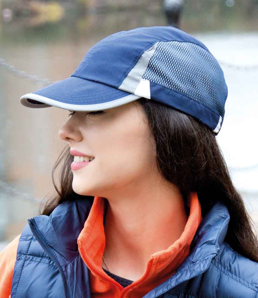 Spiro Sport Cap in ONE Navy White by Spiro — Custom branded clothing by Print Press, featuring premium embroidery produced in our specialist print lab in the UK.