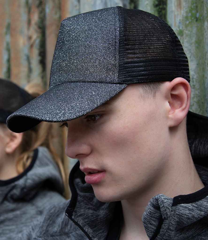 Result Core New York Sparkle Cap in ONE Black by Result Headwear — Custom branded clothing by Print Press, featuring premium embroidery produced in our specialist print lab in the UK.