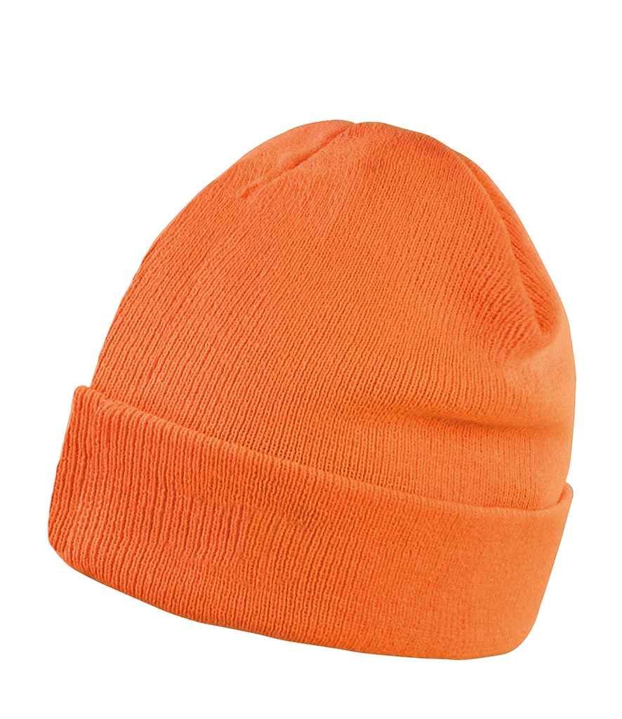 Result Lightweight Thinsulate Hat in ONE Fluorescent Orange by Result Winter Essentials — Custom branded clothing by Print Press, featuring premium embroidery produced in our specialist print lab in the UK.