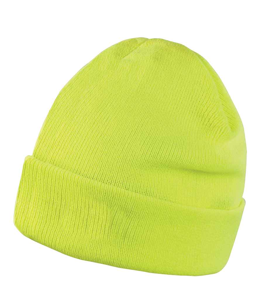 Result Lightweight Thinsulate Hat in ONE Fluorescent Yellow by Result Winter Essentials — Custom branded clothing by Print Press, featuring premium embroidery produced in our specialist print lab in the UK.