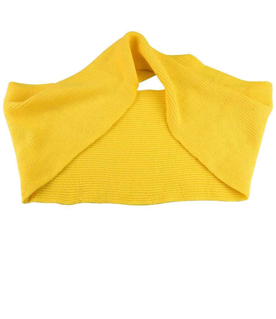 Result Snood Scarf in ONE Yellow by Result Winter Essentials — Custom branded clothing by Print Press, featuring premium embroidery produced in our specialist print lab in the UK.