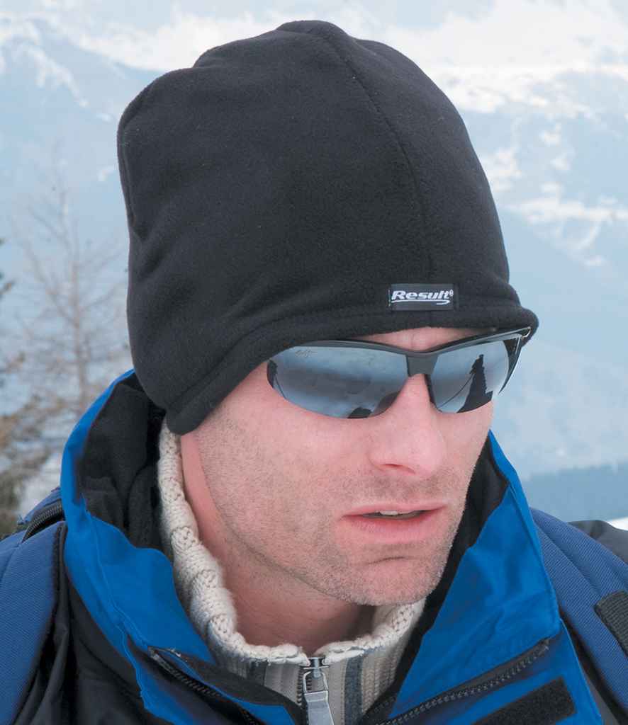 Result Reversible Micro Fleece Bob Hat in by Result Winter Essentials — Custom branded clothing by Print Press, featuring premium embroidery produced in our specialist print lab in the UK.