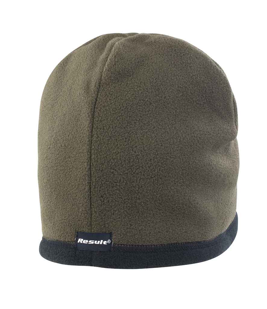 Result Reversible Micro Fleece Bob Hat in by Result Winter Essentials — Custom branded clothing by Print Press, featuring premium embroidery produced in our specialist print lab in the UK.