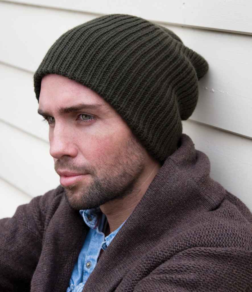 Result Whistler Hat in ONE Dark Olive by Result Winter Essentials — Custom branded clothing by Print Press, featuring premium embroidery produced in our specialist print lab in the UK.