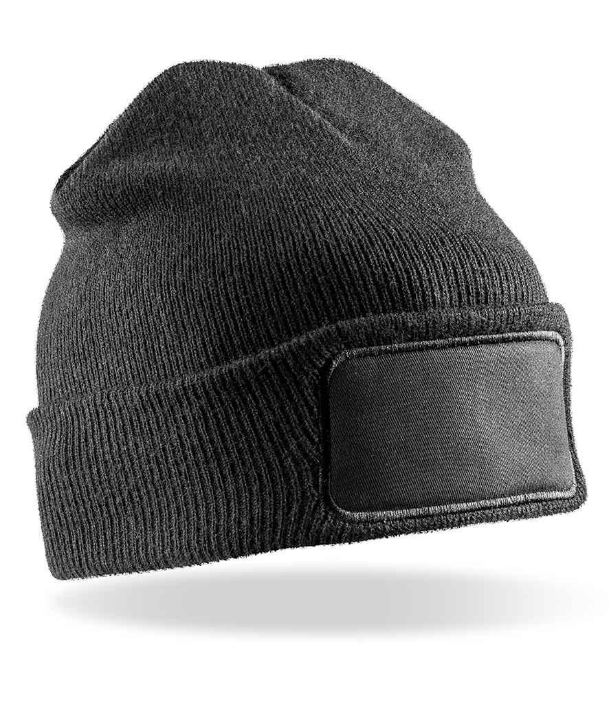 Result Genuine Recycled Thinsulate Printers Beanie in ONE Black by Result Genuine Recycled — Custom branded clothing by Print Press, featuring premium embroidery produced in our specialist print lab in the UK.