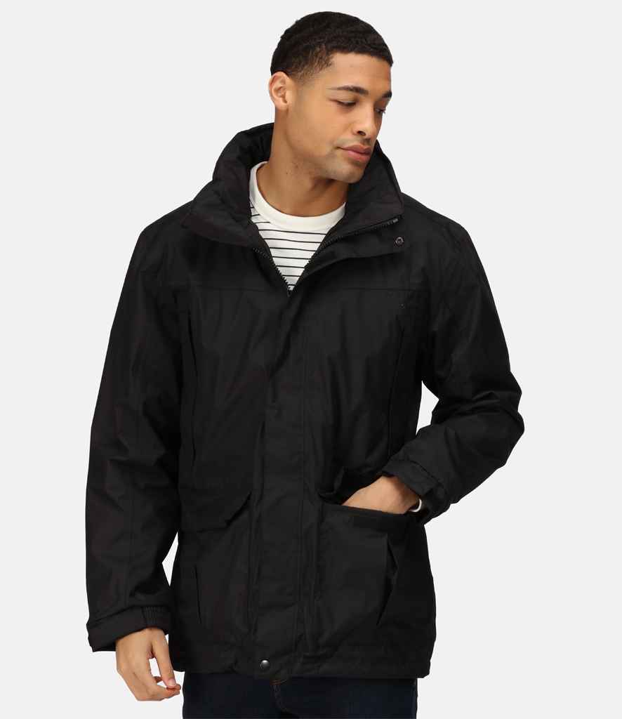 Regatta Vertex III Waterproof Jacket in Black by Regatta — Custom branded clothing by Print Press, featuring premium embroidery produced in our specialist print lab in the UK.
