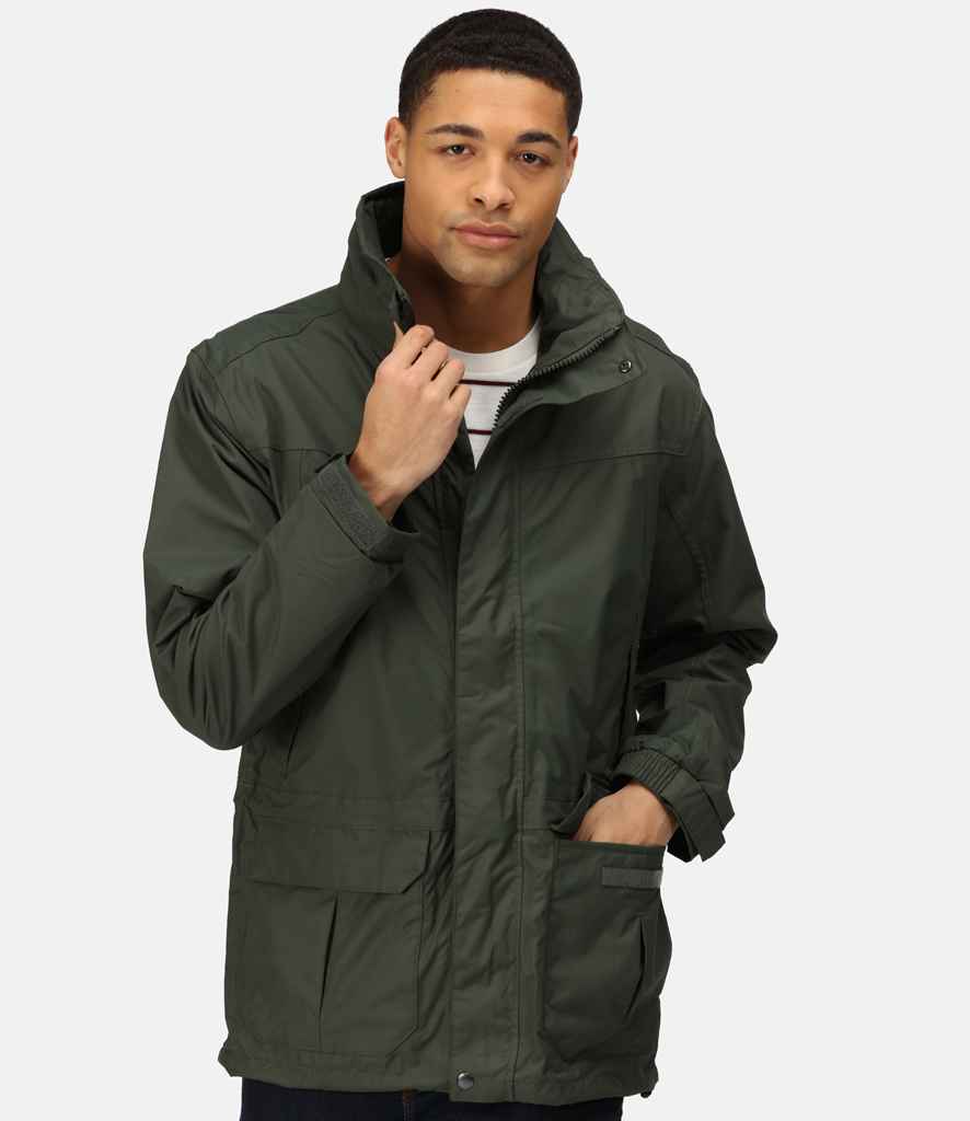 Regatta Vertex III Waterproof Jacket in Dark Olive by Regatta — Custom branded clothing by Print Press, featuring premium embroidery produced in our specialist print lab in the UK.