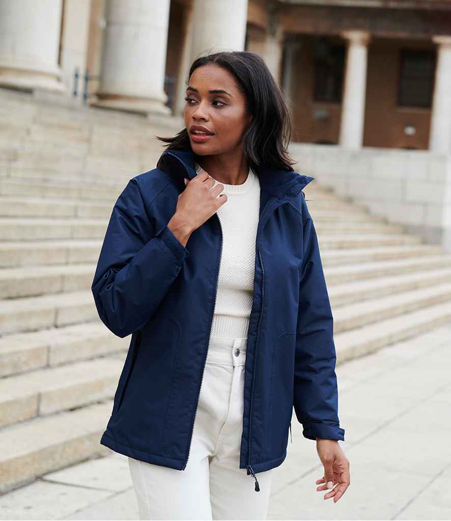 Regatta Ladies Hudson Waterproof Insulated Jacket in Navy by Regatta — Custom branded clothing by Print Press, featuring premium embroidery produced in our specialist print lab in the UK.