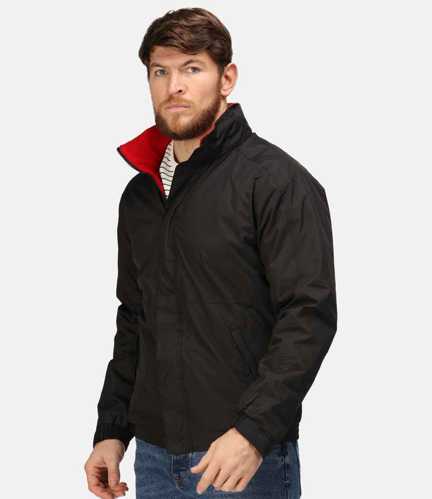 Regatta Dover Waterproof Insulated Jacket in Black Red by Regatta — Custom branded clothing by Print Press, featuring premium embroidery produced in our specialist print lab in the UK.