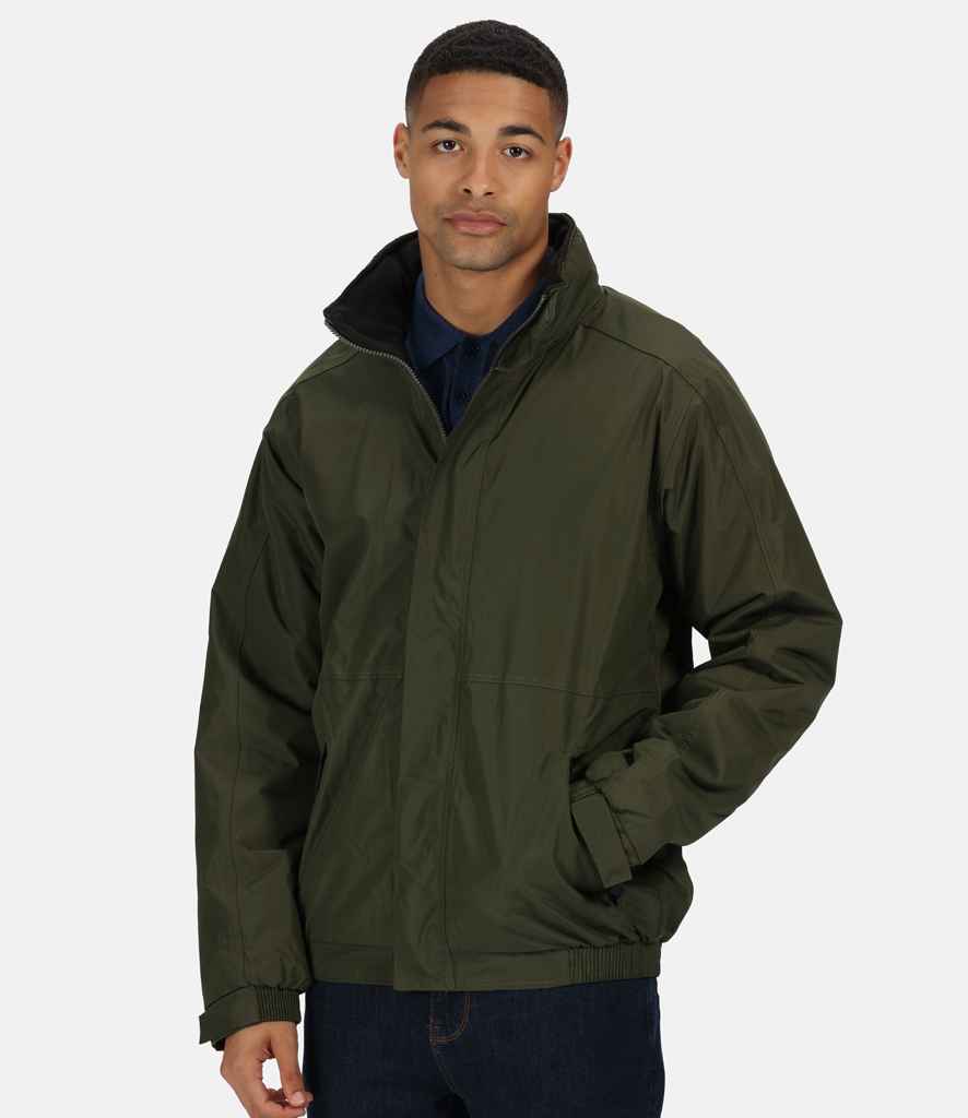 Regatta Dover Waterproof Insulated Jacket in Dark Khaki Black by Regatta — Custom branded clothing by Print Press, featuring premium embroidery produced in our specialist print lab in the UK.