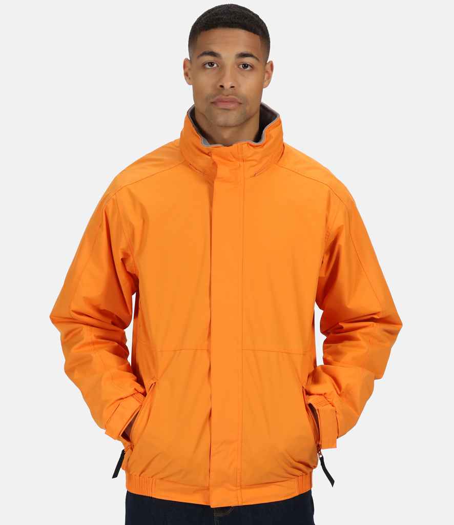 Regatta Dover Waterproof Insulated Jacket in Sun Orange Seal Grey by Regatta — Custom branded clothing by Print Press, featuring premium embroidery produced in our specialist print lab in the UK.