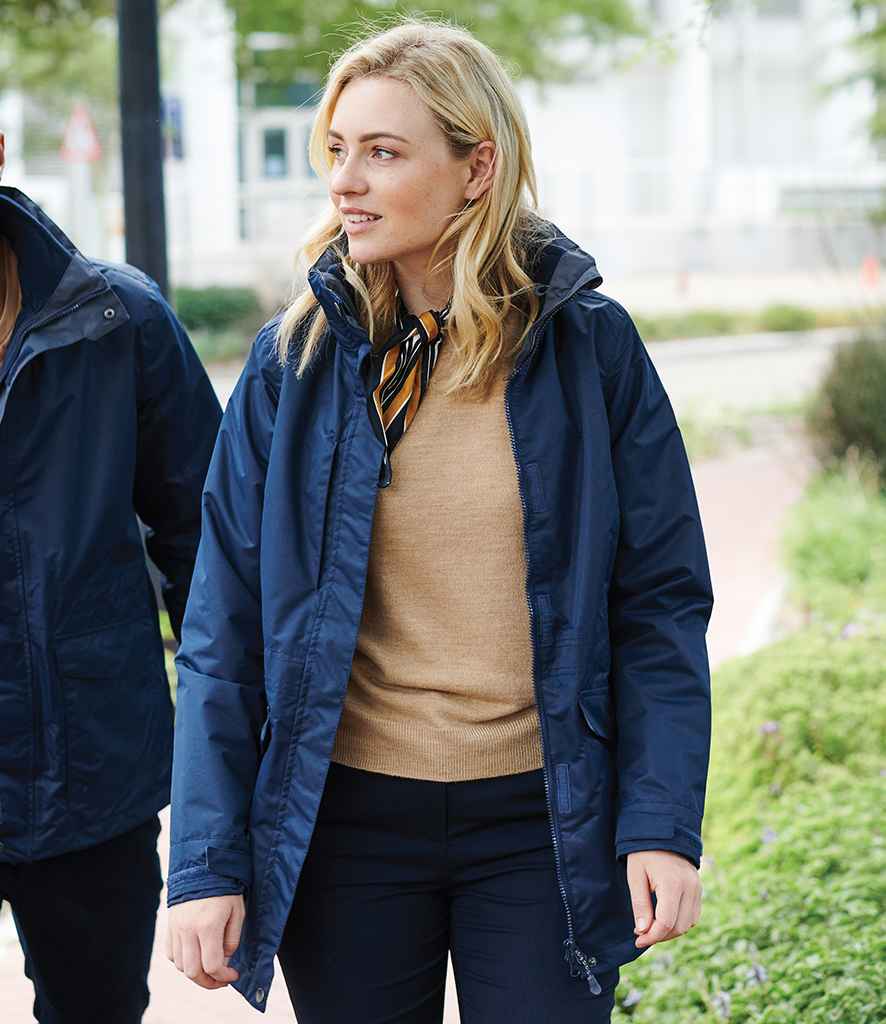 Regatta Ladies Benson III 3-in-1 Breathable Jacket in Navy Navy by Regatta — Custom branded clothing by Print Press, featuring premium embroidery produced in our specialist print lab in the UK.
